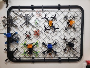 chain link gate mount drone storage household fpv hook quadcopter race screw wall 3d print model - Mito3D