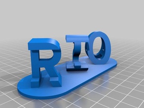 río isa signos y logotipos personalizado 3d print model - Mito3D