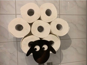 schaf-toilettenrollenhalter ovejas portarrollos cuarto de baño titular schaf shaun la oveja las el inodoro papel higiénico soporte wc 3d print model - Mito3D