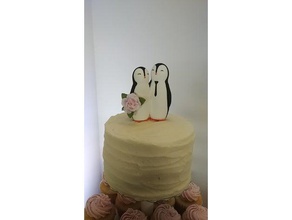 penguin cake topper wedding animals 3d print model - Mito3D