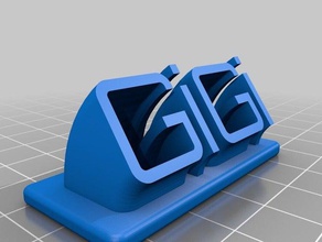 mon personnalisés en balayant la plaque de nom gigi bureau personnalisé 3d print model - Mito3D