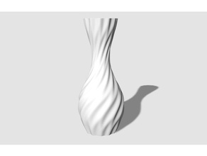 swirly watertight vase 2 decor spiral printing 3d print model - Mito3D