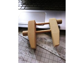 wood clamp hand tools tool woodworking 3d print model - Mito3D