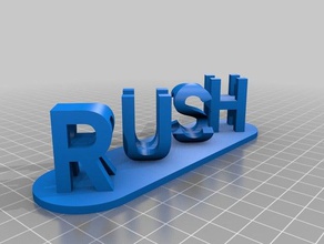 rush illusione segni e loghi su misura 3d print model - Mito3D