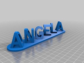 angela dragon signs & logos customized 3d print model - Mito3D