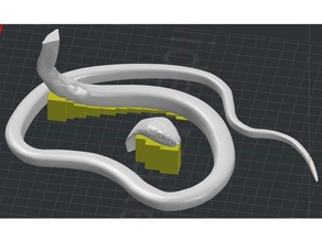 cobra - base plana e dividir versões animais 3d print model - Mito3D