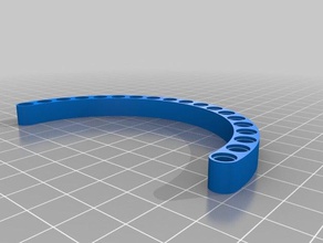 curved beam 19 holes 10 degrees lego technic construction toys customized 3d print model - Mito3D