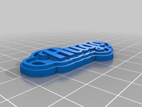 hugo keychains customized 3d print model - Mito3D