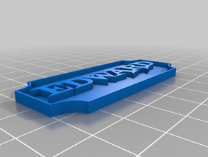 edward Typenschild Dekor kundengebundene 3d print model - Mito3D