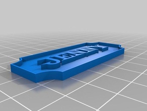 jenny plaque signalétique décor personnalisé 3d print model - Mito3D