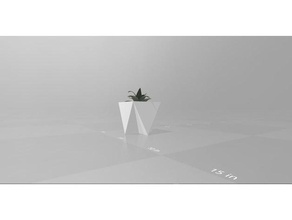 doppio triangolo vaso arredamento 3d print model - Mito3D