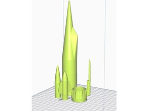 estes interceptor k-50 e model rocket plastic parts models rocketry 3d print model - Mito3D
