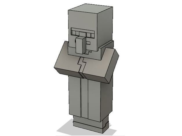 aldeão criaturas a figura minecraft figuras modelo 3D print model - Mito3D