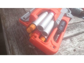 nerf hammershot 7 dart cylinder alu-tubes toys & games barrel gun mod 3d print model - Mito3D