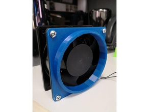 120mm fan holder mac pro computer cooling stand 3d print model - Mito3D