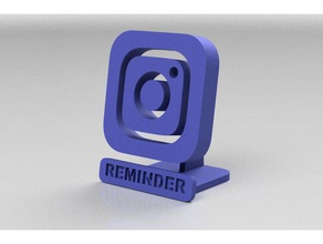 instagram hatırlatma işaretler ve logolar 3d print model - Mito3D