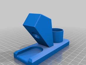 vape seringa & suporte de frasco 30ml diy titular stand estação 3d print model - Mito3D