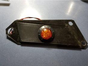 polaris ranger turn light mounting plate automotive signal 3d print model - Mito3D