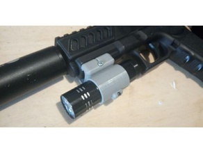 cyma glock 18c soporte linterna toy & game accessories 3d print model - Mito3D