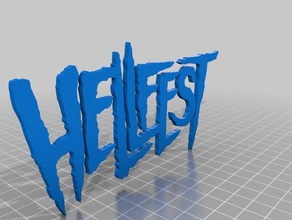 hellfest logo segni e loghi francia heavy metal il musica 3d print model - Mito3D