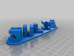julia nerea irene signs & logos customized 3d print model - Mito3D