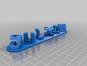 julia alicia david signos y logotipos personalizado 3d print model - Mito3D