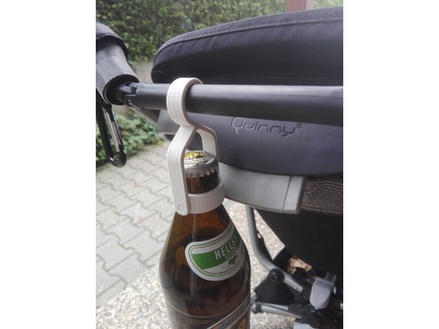 universal-Bier-Halter Bier beerholder Flasche Flaschenhalter Kinderwagen 3D print model - Mito3D