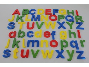 letters alphabet learning elementary school 3d print model - Mito3D