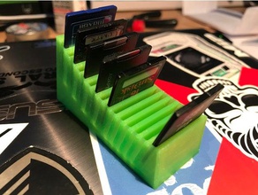 sd card rack organizzazione scheda 3d print model - Mito3D