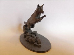 jumping fox - low poly sculptures 3d art animal jump nature sculpture statue 3d print model - Mito3D