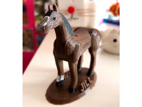 horse puzzle animals 3d print model - Mito3D