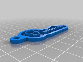 clave de la cadena rous nombre 2 llaveros personalizado 3d print model - Mito3D