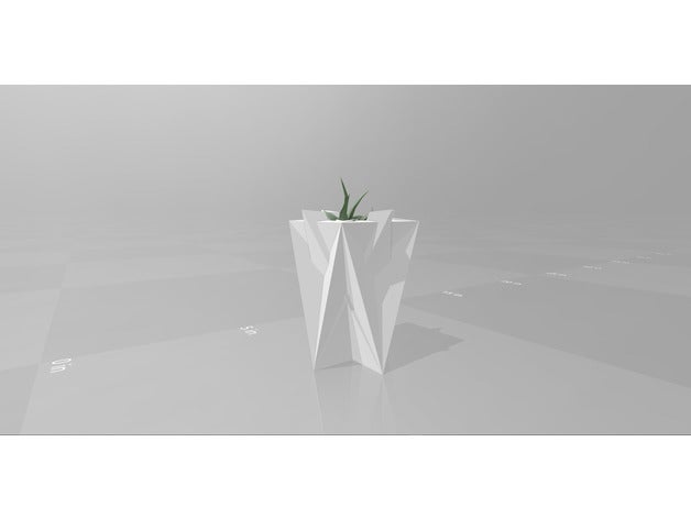 complex dual triangle vase decor 3d geometry abstract art design cool decoration flower geometrical planter shapes vases 3D print model - Mito3D