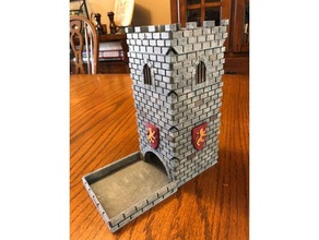 dice tower - modular castle snug tray 3d print model - Mito3D
