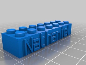 nathaniel jouets de construction personnalisé 3d print model - Mito3D