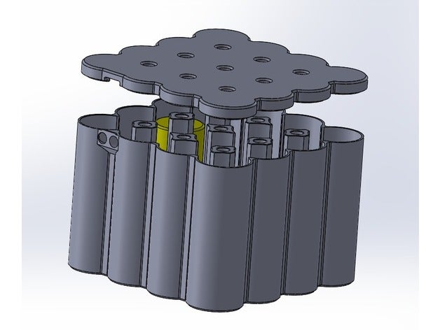 12v moto batteria di avviamento 16s litio 26650 cellulare custodia rigida il fai da te 3D print model - Mito3D