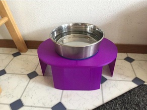 de agua las mascotas plato soporte cat gato perro del pie waterbowl 3d print model - Mito3D
