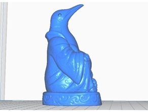 pinguim imperador buda de recolha animais esculturas do busto pinguins remix estátua 3d print model - Mito3D