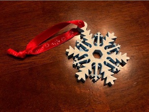 snowflake ornament decor christmas decoration tree happy holidays holiday decorations snow flake 3d print model - Mito3D