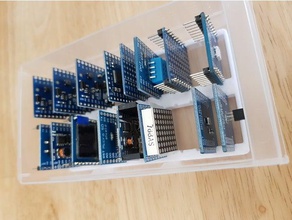 wemos d1 mini escudos de armazenamento rack padrão hardware em armários porta-ferramentas & caixas peças pequenas 3d print model - Mito3D