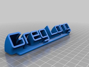 sweeping name greg long office customized 3d print model - Mito3D