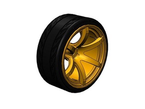 pneu modelo de disco 1 10 rc drift r c veículos rcdrift 3d print model - Mito3D