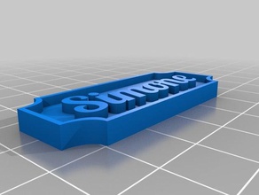 simone3 placa de identificação decoração personalizado 3d print model - Mito3D
