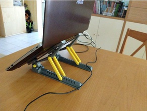 strong light repositionable laptop stand computer accessories notebook positioning 3d print model - Mito3D
