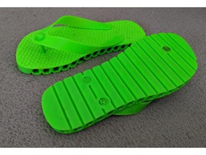 tpu flip-flops de 3 anos idade a moda flexível os sapatos 3d print model - Mito3D