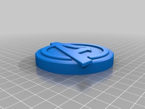 avengers logo pendentif de collier jouets & accessoires jeux 3d print model - Mito3D