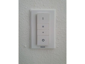 philips hue dimmer Wand-adapter - adapter cover dimmer-Schalter remote Schalter die Wandmontage 3d print model - Mito3D