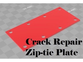 crack repair piastra automotive automobile rotto auto di cracking plastica la procione riparazione ziptie fascetta 3d print model - Mito3D