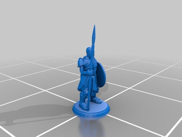 guard unit - human soldier toys & games attackers defenders dnd elite elites fighters galdiators gaurd soldiers humans pathfinder shields spear shield spearman spears units warrior warriors 3D print model - Mito3D