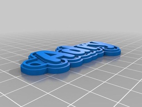 llavero adry 7mm keychains customized 3d print model - Mito3D